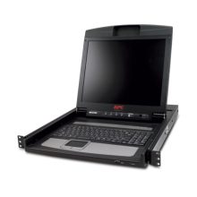 Imagen de la consola de rack APC AP5717R, con pantalla de 17 pulgadas y resolución de 1280x1024 pixeles en color negro, SKU AP5717R