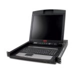 APC AP5717UK consola de rack de 17 pulgadas en color negro con pantalla plana, SKU AP5717UK