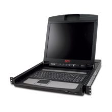 APC AP5717UK consola de rack de 17 pulgadas en color negro con pantalla plana, SKU AP5717UK