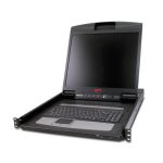 Imagen de la consola de rack APC AP5719 de 19 pulgadas con montaje de 1U. SKU: AP5719