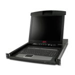 Consola de rack APC AP5808 de 43,2 cm (17 pulgadas) en color negro, SKU: AP5808. Ideal para gestión de cableado en centros de datos.