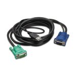 Cable KVM APC AP5822 de 3.66 metros en color negro para video, teclado y ratón, SKU AP5822