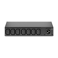 Unidad de distribución de energía APC AP6015A con 8 salidas AC en formato 0U/1U, color negro. SKU AP6015A