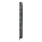 APC Rack PDU Basic Zero U, unidad de distribución de energía con 9 salidas AC, diseño 0U y color negro. SKU: AP7555A.