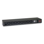 Unidad de distribución de energía APC AP7820B con 8 salidas AC en configuración 0U o 1U, color negro, SKU AP7820B