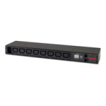 Unidad de distribución de energía negra APC Rack PDU, metered, 1U, 16A, 208/230V, con (8) C13 - SKU AP7821