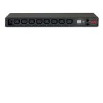 Unidad de distribución de energía negra APC Rack PDU, metered, 1U, 16A, 208/230V, con (8) C13 - SKU AP7821