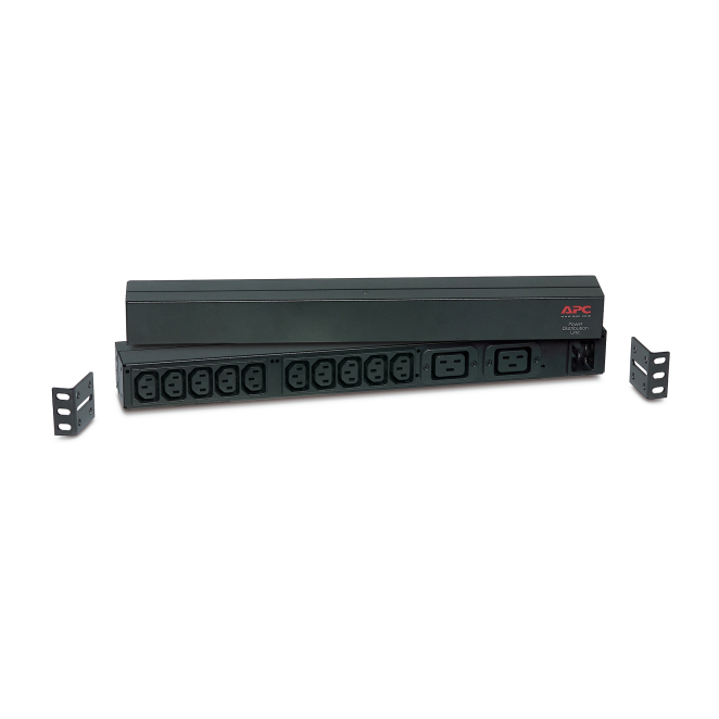 APC Rack PDU Básica 16A 230V con 12 Salidas Unidad de distribución de energía APC modelo AP9559, 1U, 16A, 230V, con 12 salidas AC en color negro