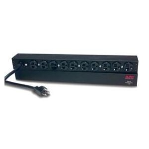 Unidad de distribución de energía (PDU) APC Rack PDU, Básico, 1U, 20A, 120V, Negro. SKU: AP9563