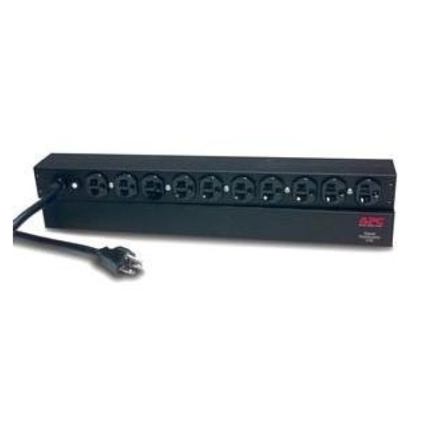 Unidad de distribución de energía (PDU) APC Rack PDU, Básico, 1U, 20A, 120V, Negro. SKU: AP9563