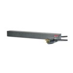 Unidad de distribución de energía APC Rack PDU básica de 1U, 16A, 208V en color negro. SKU: AP9566