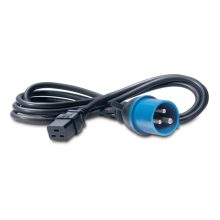 Cable APC C19/IEC309 de 2.5 metros en color negro. Ideal para conexiones de alta resistencia. SKU: AP9876