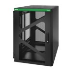 APC armario rack modelo AR118SM de 18U para CPD, diseño de pared en color negro