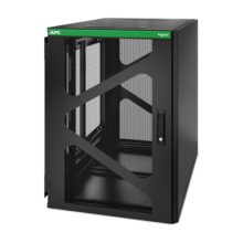 APC armario rack modelo AR118SM de 18U para CPD, diseño de pared en color negro