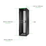 Armario rack independiente APC modelo AR3105B2 con capacidad para 45U, color negro