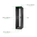 APC AR3107B2 armario rack 48U independiente en color negro, ideal para centros de datos. SKU AR3107B2.