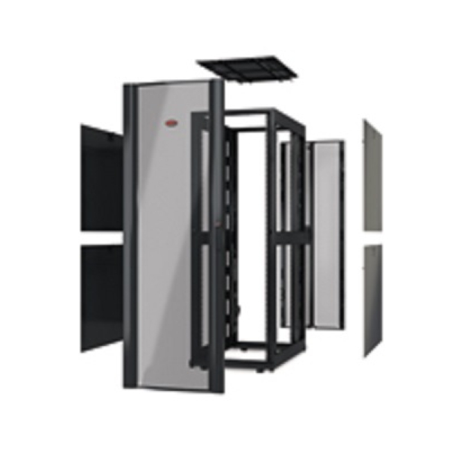 APC NetShelter SX 42U Rack de Bastidor Independiente Negro Imagen del APC NetShelter SX 42U Rack o bastidor independiente en color negro, SKU AR3150X610, ideal para centros de datos y almacenamiento de equipos.