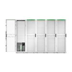 Armario rack APC modelo AR3300W2, 42U, de tipo independiente, color blanco, con puerta ventilada para mejor refrigeración y organización en CPD.