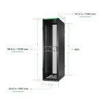 Imagen del armario rack APC AR3307B2, un bastidor independiente negro con capacidad para 48 unidades. SKU: AR3307B2.