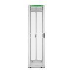 Vista detallada del APC AR3307W2, un armario rack independiente de 48U en color blanco, ideal para centros de datos y servidores. SKU AR3307W2.
