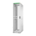 Vista detallada del APC AR3307W2, un armario rack independiente de 48U en color blanco, ideal para centros de datos y servidores. SKU AR3307W2.