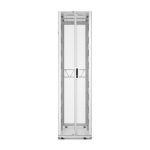 Vista detallada del APC AR3307W2, un armario rack independiente de 48U en color blanco, ideal para centros de datos y servidores. SKU AR3307W2.