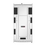 Vista detallada del APC AR3307W2, un armario rack independiente de 48U en color blanco, ideal para centros de datos y servidores. SKU AR3307W2.