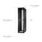 Vista del APC AR3308B2, armario rack 52U en color blanco, ideal para CPD. SKU: AR3308B2