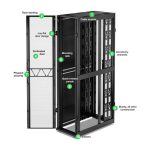 Vista del APC AR3308B2, armario rack 52U en color blanco, ideal para CPD. SKU: AR3308B2