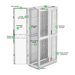 Imagen del armario rack APC AR3308W2 de 52U en color blanco, ideal para centros de datos y servidores. SKU AR3308W2
