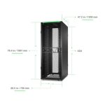 Imagen del armario rack APC AR3340B2 en color blanco, con 52U de capacidad y ventilación optimizada. SKU: AR3340B2