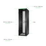 Imagen del armario rack APC modelo AR3358B2 con capacidad para 52U en color blanco, ideal para centros de procesamiento de datos.