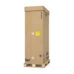 Armario rack de 42 unidades de APC, modelo AR3380W2, en color blanco con puertas perforadas. Ideal para centros de procesamiento de datos (CPD) y servidores.