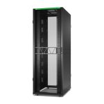 APC armario rack 48U en color negro, modelo AR3387B2, ideal para centros de datos y servidores.