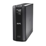 Vista frontal del APC Back-UPS Pro, sistema de alimentación ininterrumpida con 1,2 kVA y 720 W de potencia. SKU BR1200G-GR.