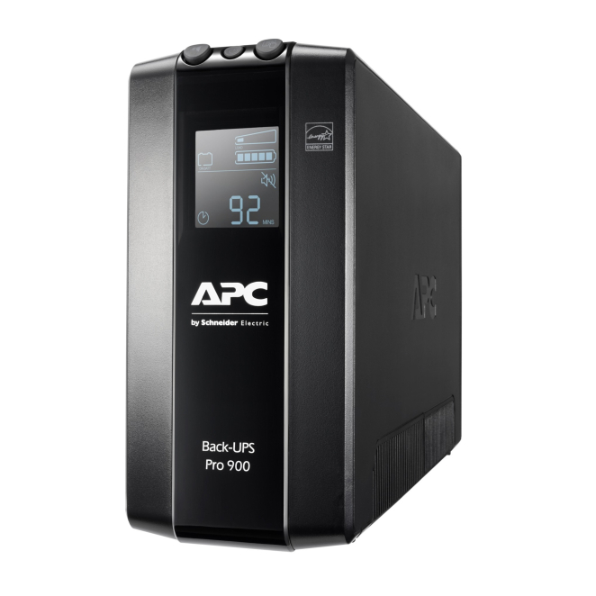 APC UPS Línea Interactiva 0.9 kVA 6 Salidas APC BR900MI sistema de alimentación ininterrumpida (UPS) de línea interactiva con capacidad de 0,9 kVA y 540 W, incluye 6 salidas AC. SKU: BR900MI