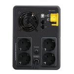 Sistema de alimentación ininterrumpida APC modelo BX2200MI-GR, línea interactiva con 2,2 kVA y 1200 W de capacidad, incluye 4 salidas AC. SKU BX2200MI-GR