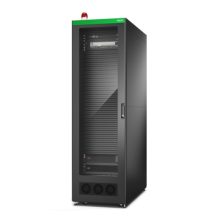 Vista frontal del APC EMDC42U6KP2, armario rack 42U independiente en color negro, ideal para centros de datos. SKU: EMDC42U6KP2