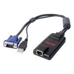 Cable APC KVM-USB diseñado para conectar video, teclado y ratón, color negro, SKU KVM-USB