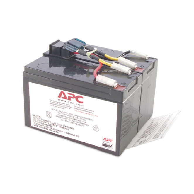APC batería para UPS Sealed Lead Acid 7 Ah Batería APC RBC48 para sistema UPS con tecnología Sealed Lead Acid (VRLA) y capacidad de 7 Ah. SKU RBC48.