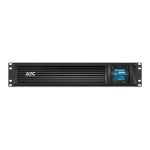Imagen del sistema de alimentación ininterrumpida APC modelo SMC1000I-2UC con capacidad de 1 kVA y 600 W, pantalla LCD y 4 salidas AC, SKU SMC1000I-2UC