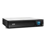 Imagen del sistema de alimentación ininterrumpida APC modelo SMC1000I-2UC con capacidad de 1 kVA y 600 W, pantalla LCD y 4 salidas AC, SKU SMC1000I-2UC