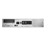 Vista frontal del APC Smart-UPS, un sistema de alimentación ininterrumpida con 0,75 kVA y 500W, modelo Línea Interactiva, con 4 salidas AC. SKU: SMT750RMI2U