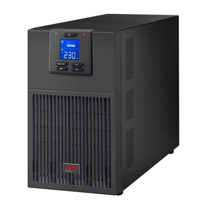 APC UPS doble conversión en línea 3 kVA 2400 W Sistema de alimentación ininterrumpida APC SRV3KI con doble conversión, 3 kVA, 2400 W, y 6 salidas AC