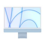 Apple iMac todo en uno con pantalla de 24 pulgadas, chip M1, 8 GB de RAM, 1 TB SSD, resolución 4480 x 2520 y macOS Big Sur en color azul con SKU G12X0LL/A