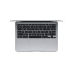 Vista frontal del Apple MacBook Air con chip M1, 8 GB de RAM, 256 GB SSD, pantalla de 13.3 pulgadas y color gris, SKU MGN63ZE/A