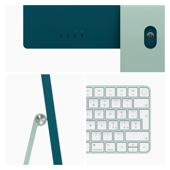 Apple iMac Apple M M1 61 cm (24″) 4480 x 2520 Pixeles PC todo en uno 8 GB 256 GB SSD macOS Big Sur Wi-Fi 6 (802.11ax) Verde 3 Apple iMac Apple M M1 24 pulgadas espacio de trabajo