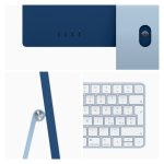Apple iMac 24 pulgadas, PC todo en uno con chip M1, pantalla 4480 x 2520 píxeles, 8 GB RAM, 512 GB SSD, macOS Big Sur, Wi-Fi 6, color azul, SKU MGPL3ZE/A