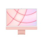 Apple iMac con pantalla de 24 pulgadas, procesador M1, 8 GB de RAM, 256 GB SSD, macOS Big Sur y Wi-Fi 6, SKU MGPM3ZE/A, en color rosa.