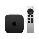 Apple TV 4K Ultra HD 64 GB Wifi en colores Negro y Plata, modelo MN873HY/A. Dispositivo de streaming de alta definición.